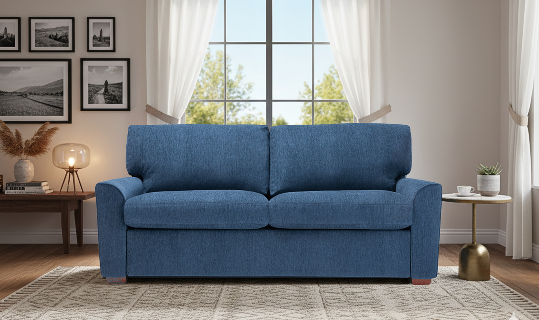 American Leather Klein Comfort Sleeper With Quarter Moon Arm Design-Jennifer Furniture