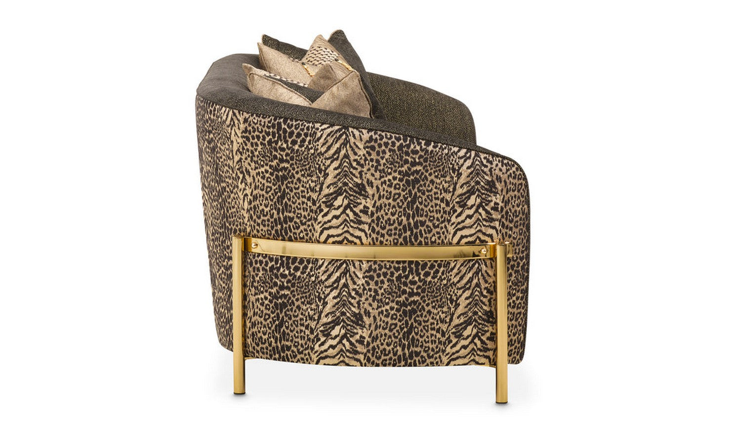 AICO Lisbon Fabric Living Room Set with 5 Accent Pillows