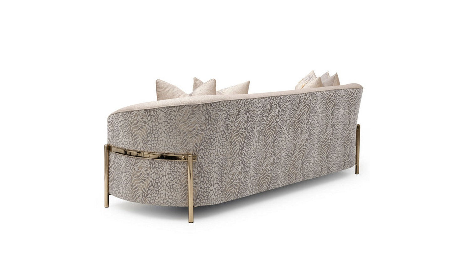 AICO Lisbon Fabric Living Room Set with 5 Accent Pillows