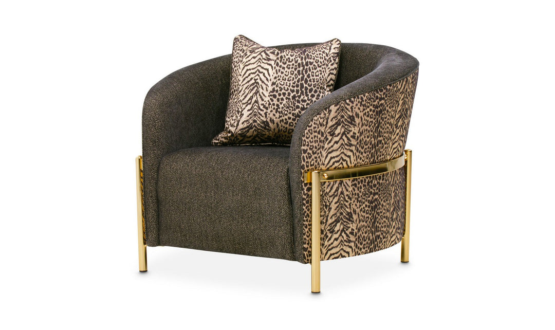 AICO Lisbon Fabric Living Room Set with 5 Accent Pillows