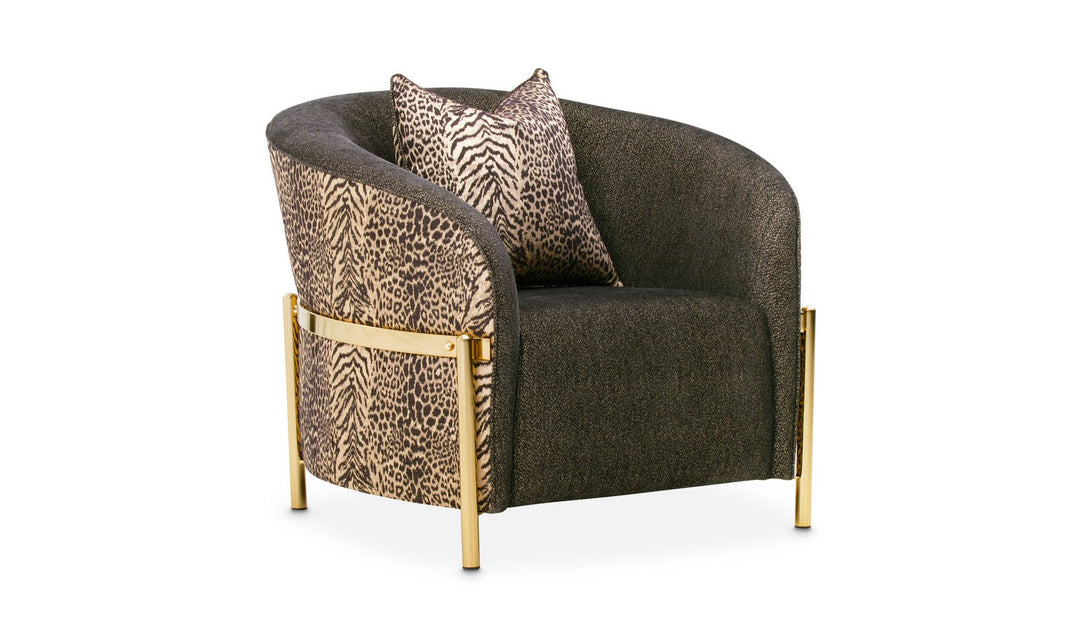 AICO Lisbon Fabric Living Room Set with 5 Accent Pillows