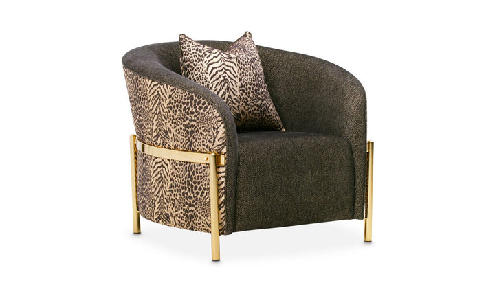 AICO Lisbon Fabric Living Room Set with 5 Accent Pillows