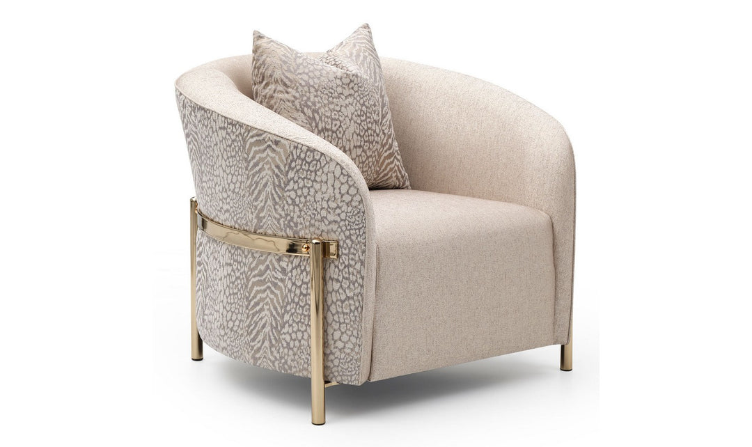 AICO Lisbon Fabric Living Room Set with 5 Accent Pillows