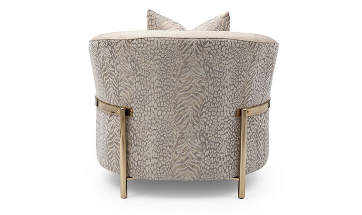 AICO Lisbon Fabric Living Room Set with 5 Accent Pillows