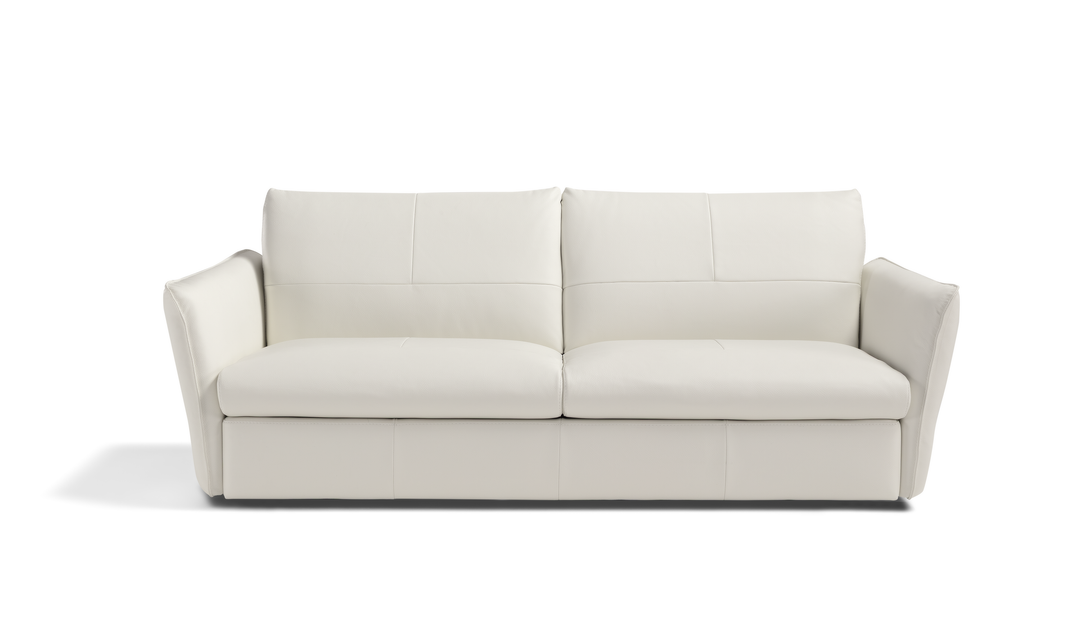 La Casa 2 Seater Leather Sleeper Sofa With Track Arms-Jennifer Furniture