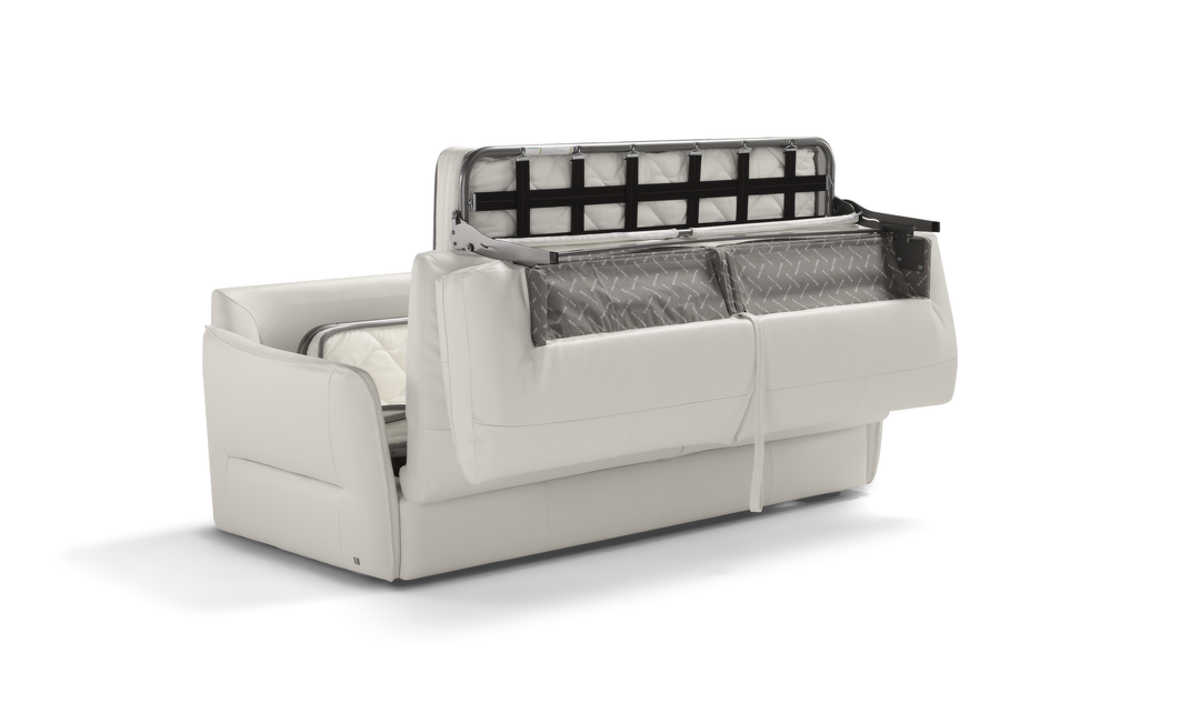 La Casa 2 Seater Leather Sleeper Sofa With Track Arms-Jennifer Furniture