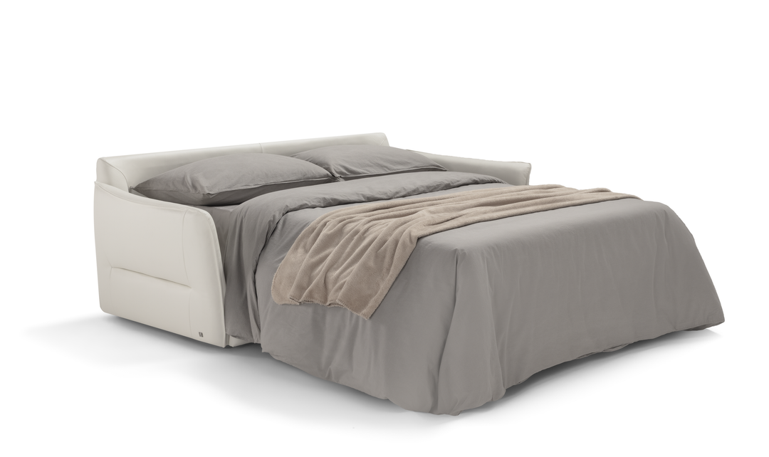 La Casa 2 Seater Leather Sleeper Sofa With Track Arms-Jennifer Furniture