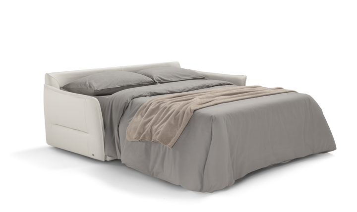 La Casa 2 Seater Leather Sleeper Sofa With Track Arms-Jennifer Furniture