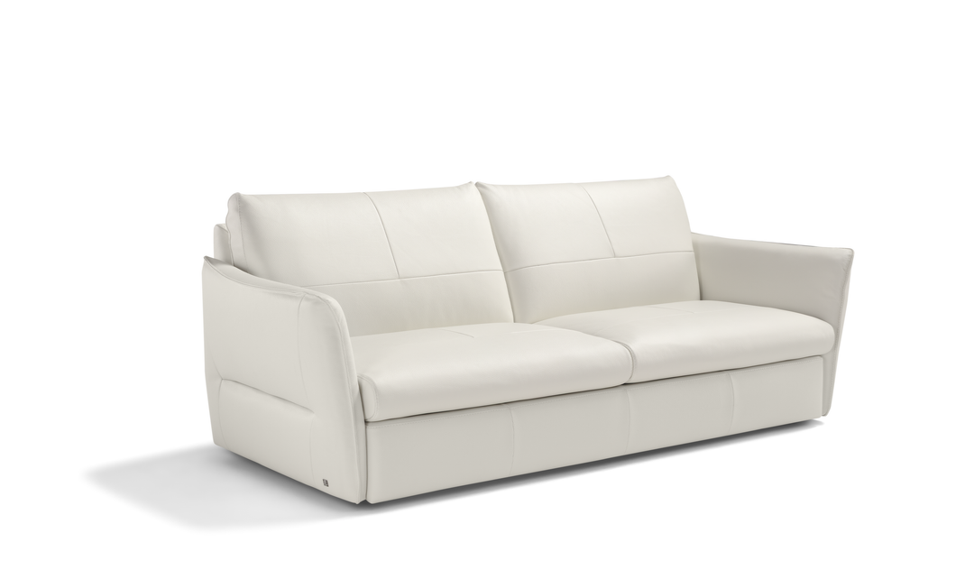 La Casa 2 Seater Leather Sleeper Sofa With Track Arms-Jennifer Furniture