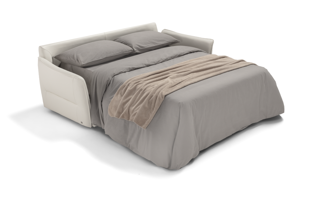 La Casa 2 Seater Leather Sleeper Sofa With Track Arms-Jennifer Furniture