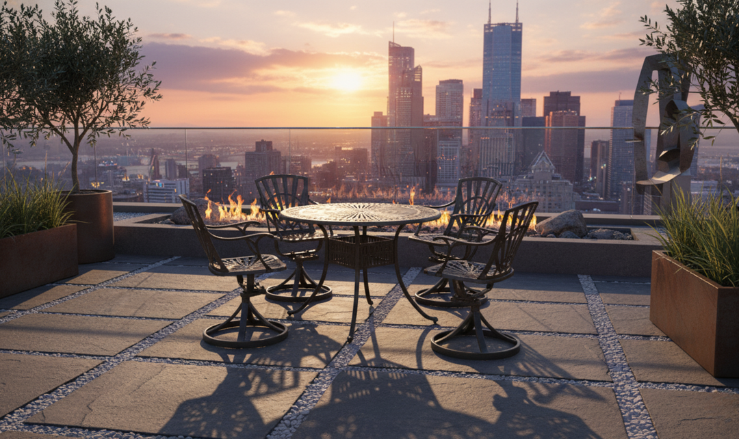 Largo Dining Set with Swivel Chairs by homestyles-jennifer furniture