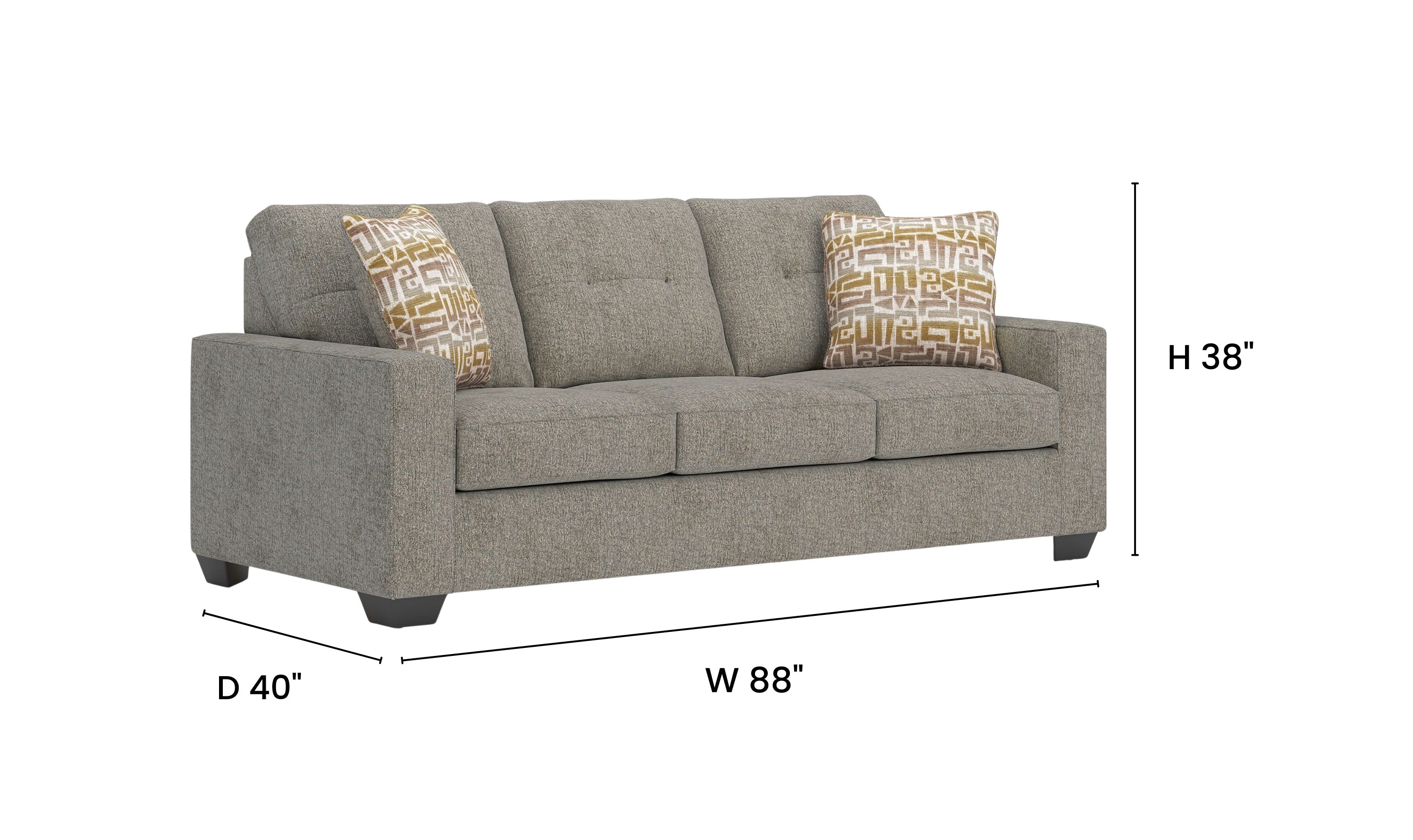 Modern Heritage Larimer 3-Piece Fabric Living Room Sets