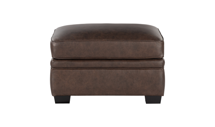 Leather Italia Dalton Brown Leather Living Room Set