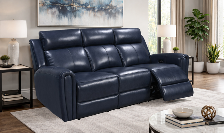 Leather Italia Jonathan 3-Seater Leather Power Reclining Sofa