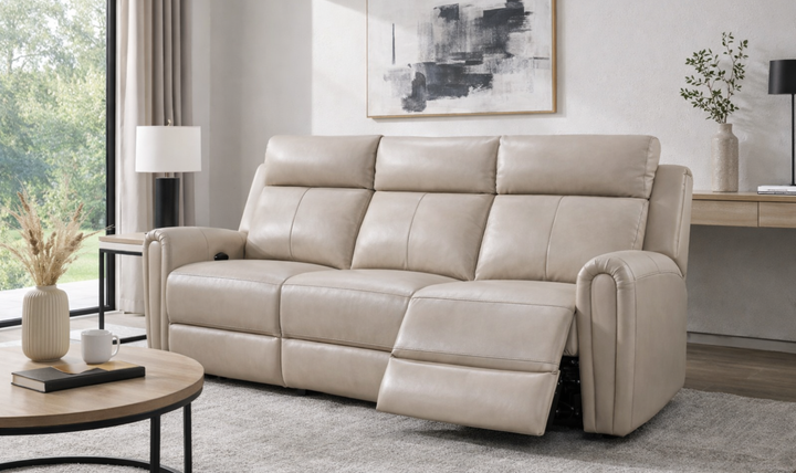 Leather Italia Jonathan 3-Seater Leather Power Reclining Sofa