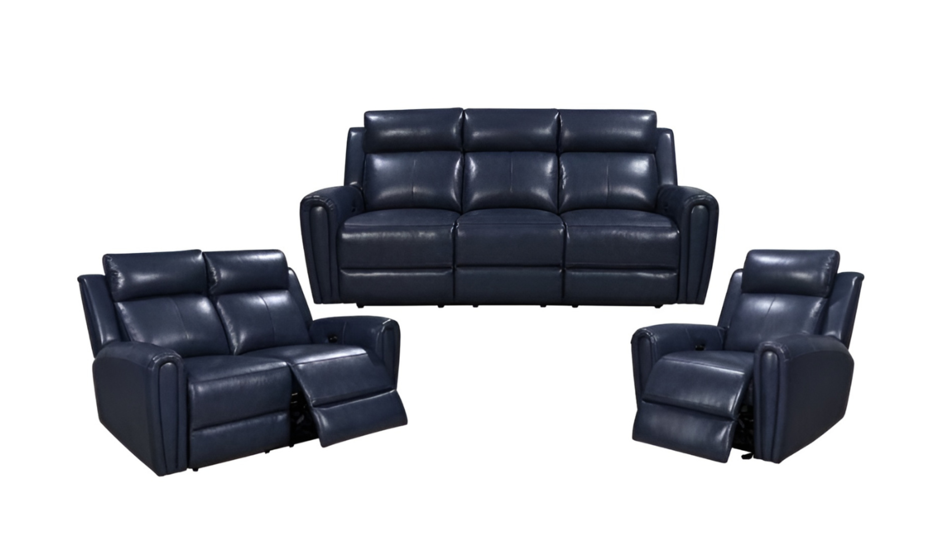 Leather Italia Jonathan Power Reclining Living Room Set