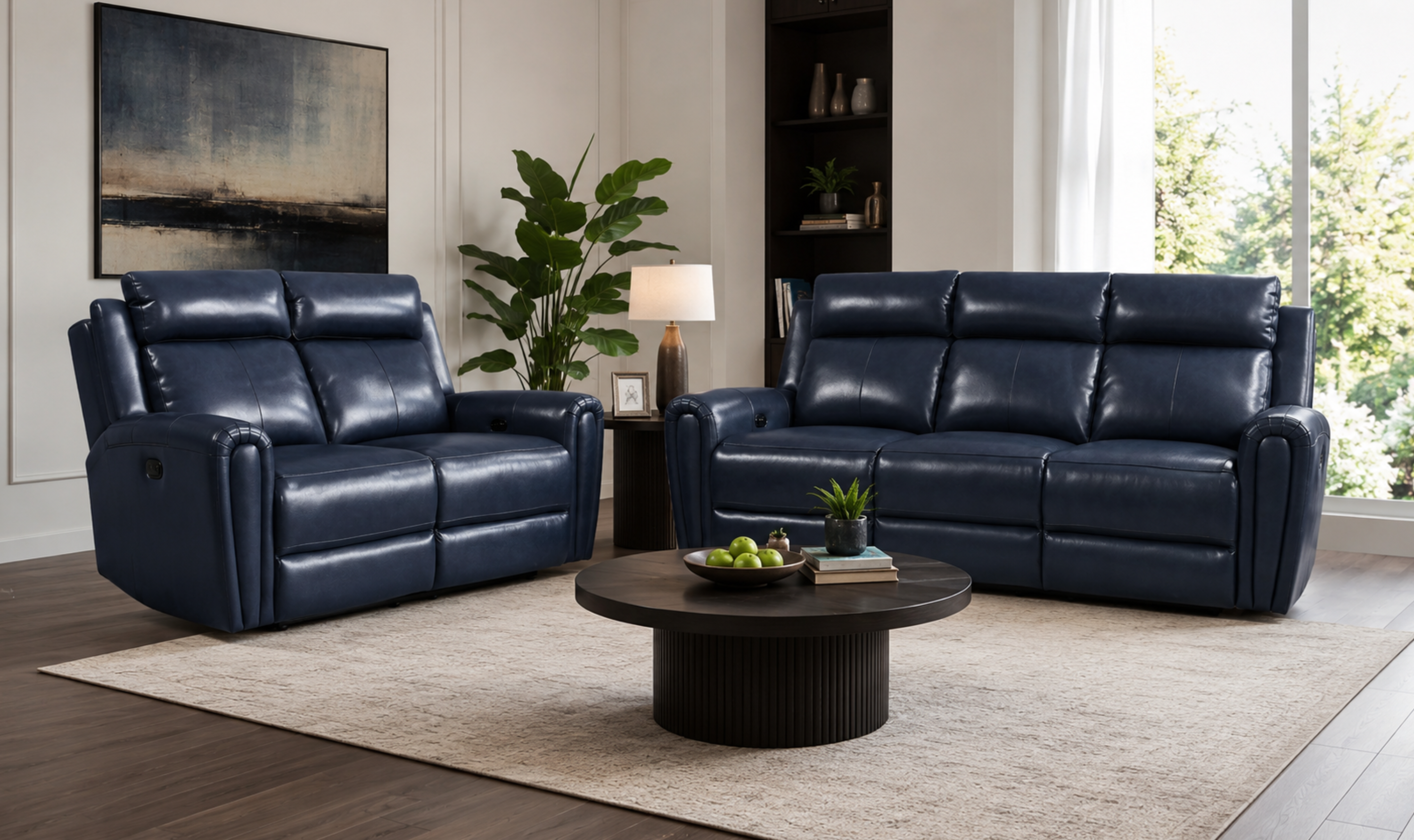 Leather Italia Jonathan Power Reclining Living Room Set