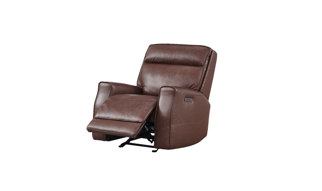 Leather Italia Sydney Brown Heritage Leather Power Glider Recliner - Jennifer Furniture