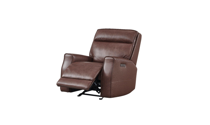 Leather Italia Sydney Brown Heritage Leather Power Glider Recliner - Jennifer Furniture