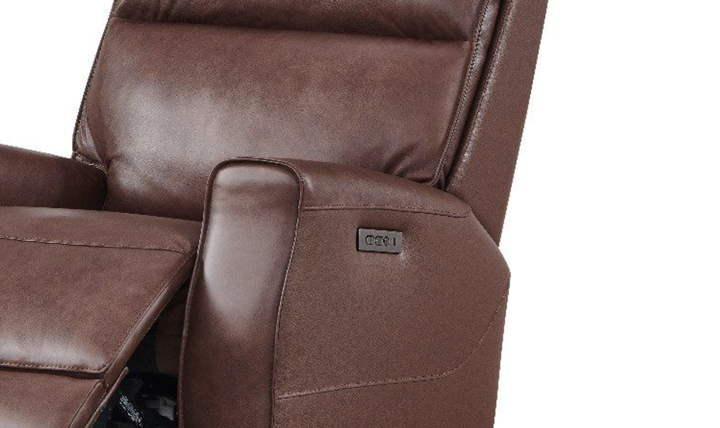 Leather Italia Sydney Brown Heritage Leather Power Glider Recliner - Jennifer Furniture