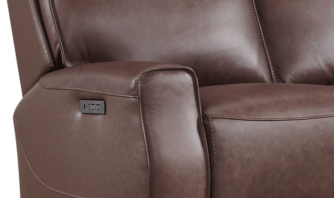Leather Italia Sydney Leather Zero Gravity Power Reclining Sofa-Jennifer