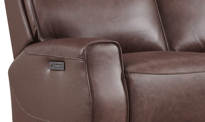 Leather Italia Sydney Leather Zero Gravity Power Reclining Sofa-Jennifer