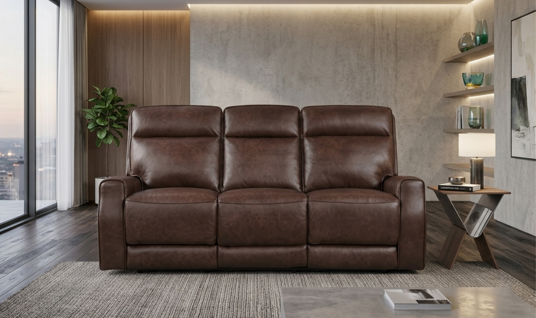 Leather Italia Sydney Leather Zero Gravity Power Reclining Sofa-Jennifer