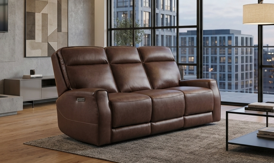 Leather Italia Sydney Leather Zero Gravity Power Reclining Sofa-Jennifer