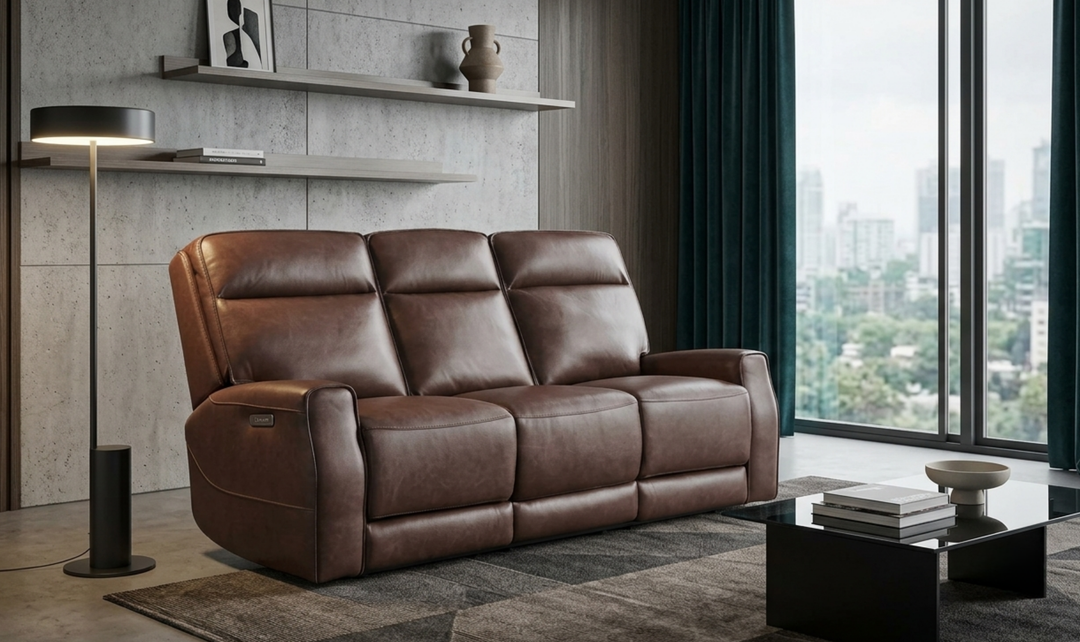 Leather Italia Sydney Leather Zero Gravity Power Reclining Sofa-Jennifer