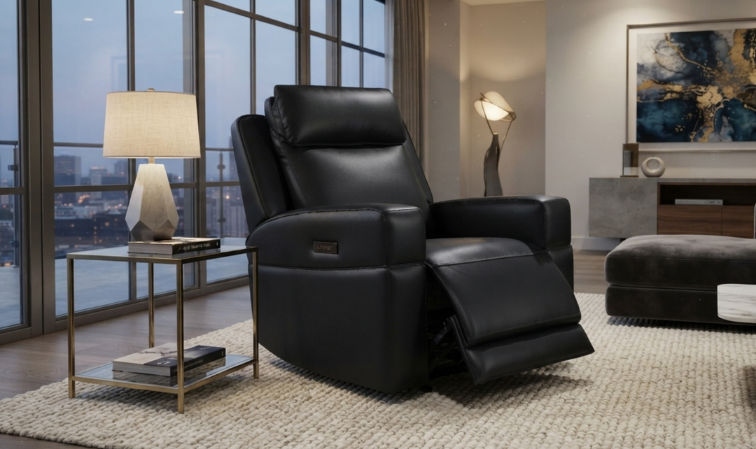 Leather Italia Valley Leather Power Glider Recliner Chair - jennifer furniture