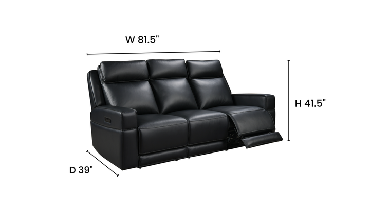 Leather Italia Valley Leather Zero Gravity Power Reclining Sofa - Jennifer Furniture