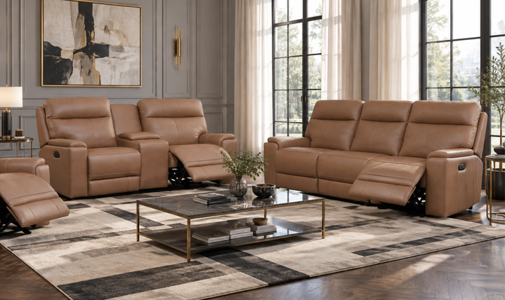 Leather Italia Bryant Leather Power Reclining Living Room Set