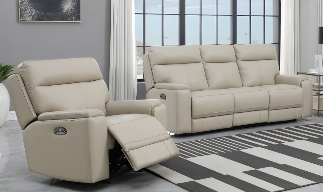 Leather Italia Bryant Leather Power Reclining Living Room Set