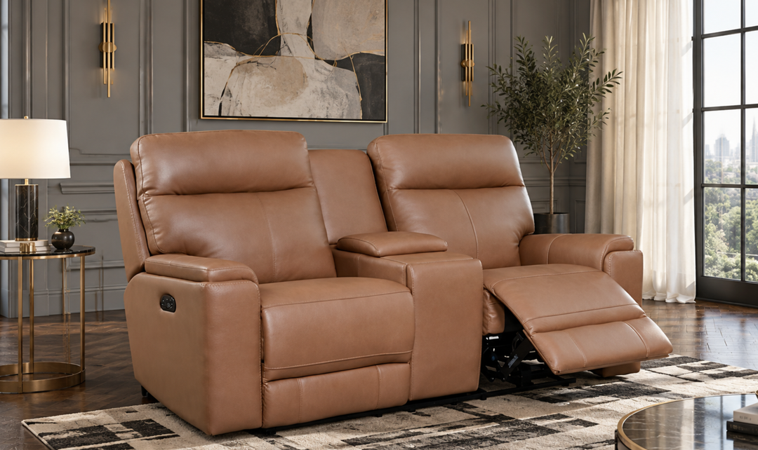 Leather Italia Bryant Leather Power Reclining Living Room Set