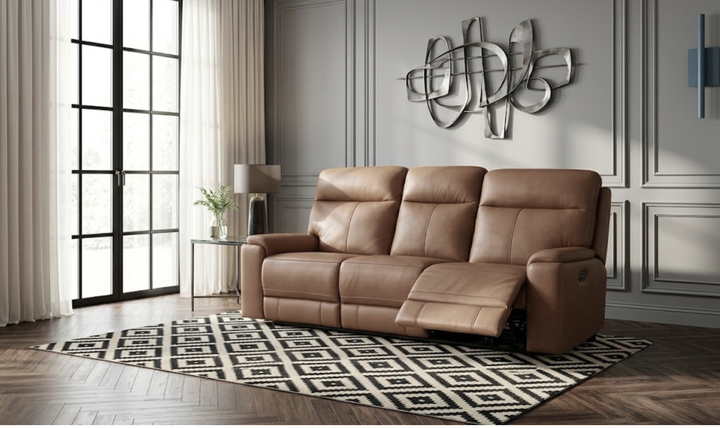 Leather Italia Bryant 3-Seater Power Reclining Leather Sofa