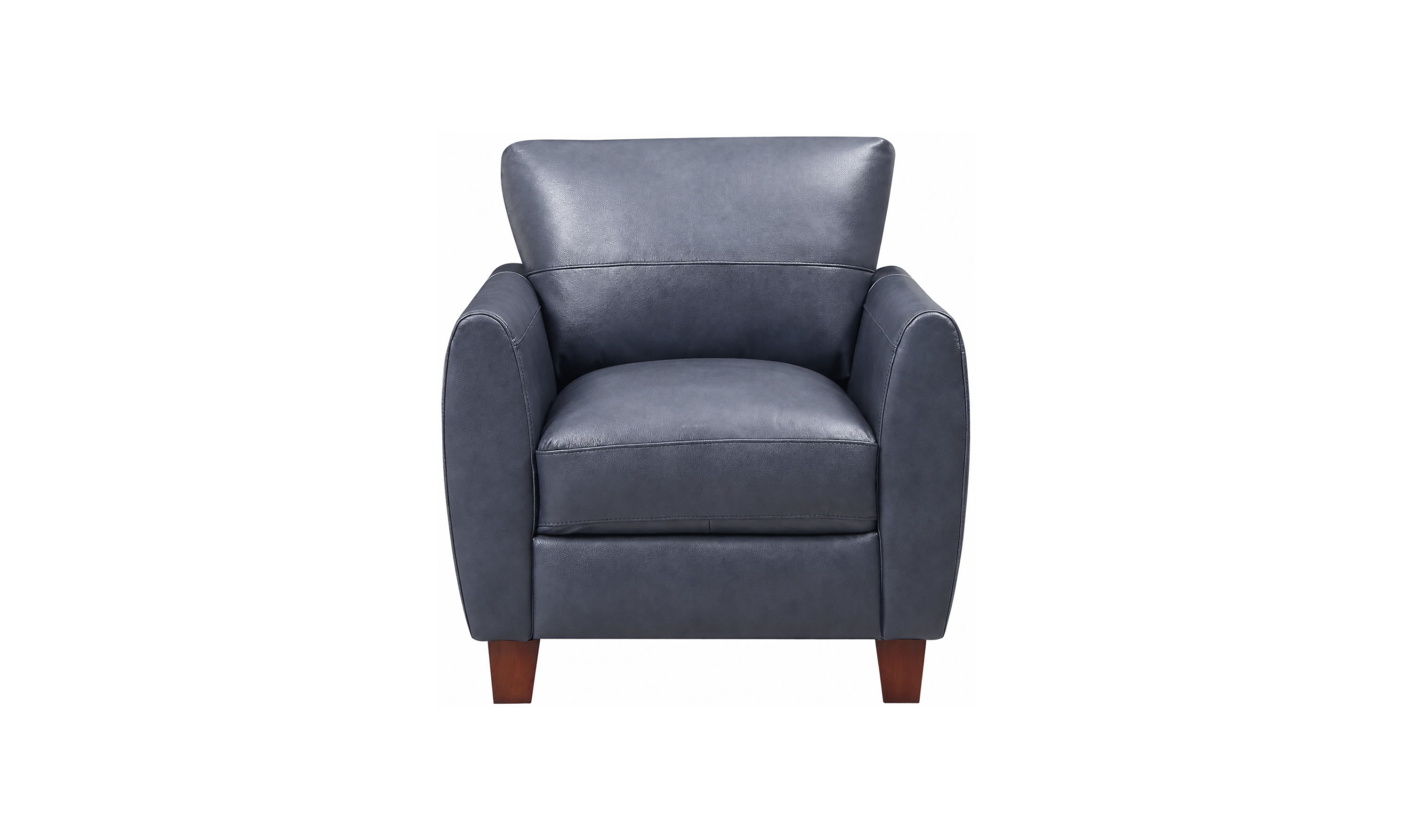 Leather Italia Traverse Leather Chair In Blue - Jennifer Furniture