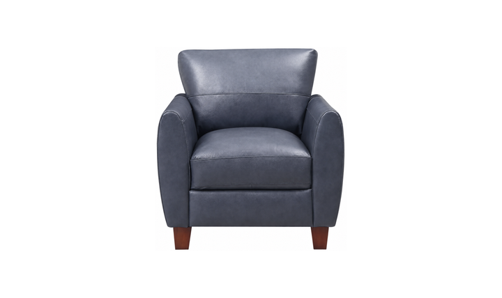 Leather Italia Traverse Leather Chair In Blue - Jennifer Furniture