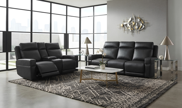 Leather Italia Valley Leather Power Reclining Living Room Set