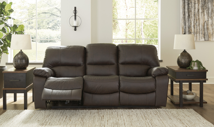 Modern Heritage Leesworth Dark Brown 3-Seater Power Reclining Sofa in Leather