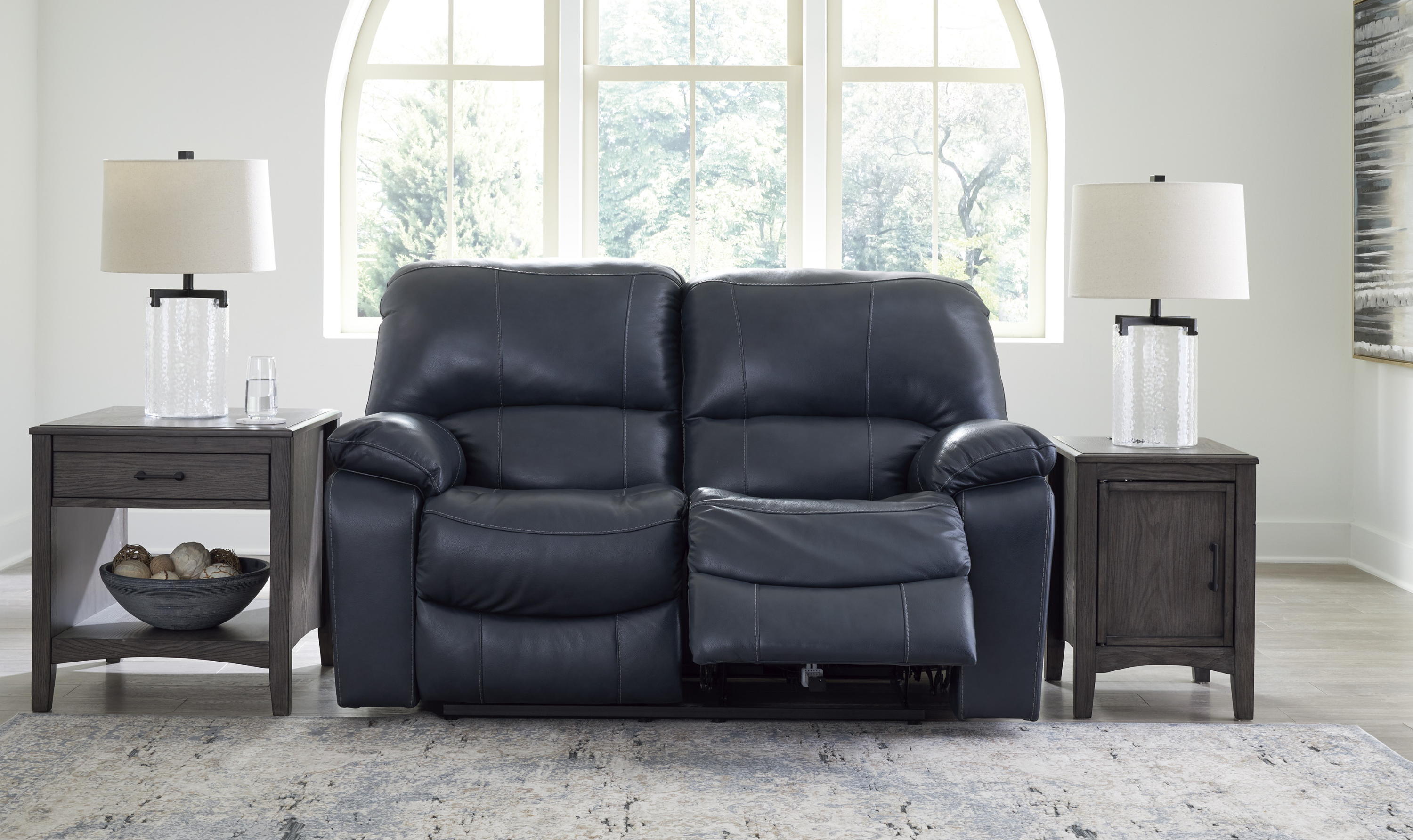 Modern Heritage Leesworth Leather Power Reclining Loveseat