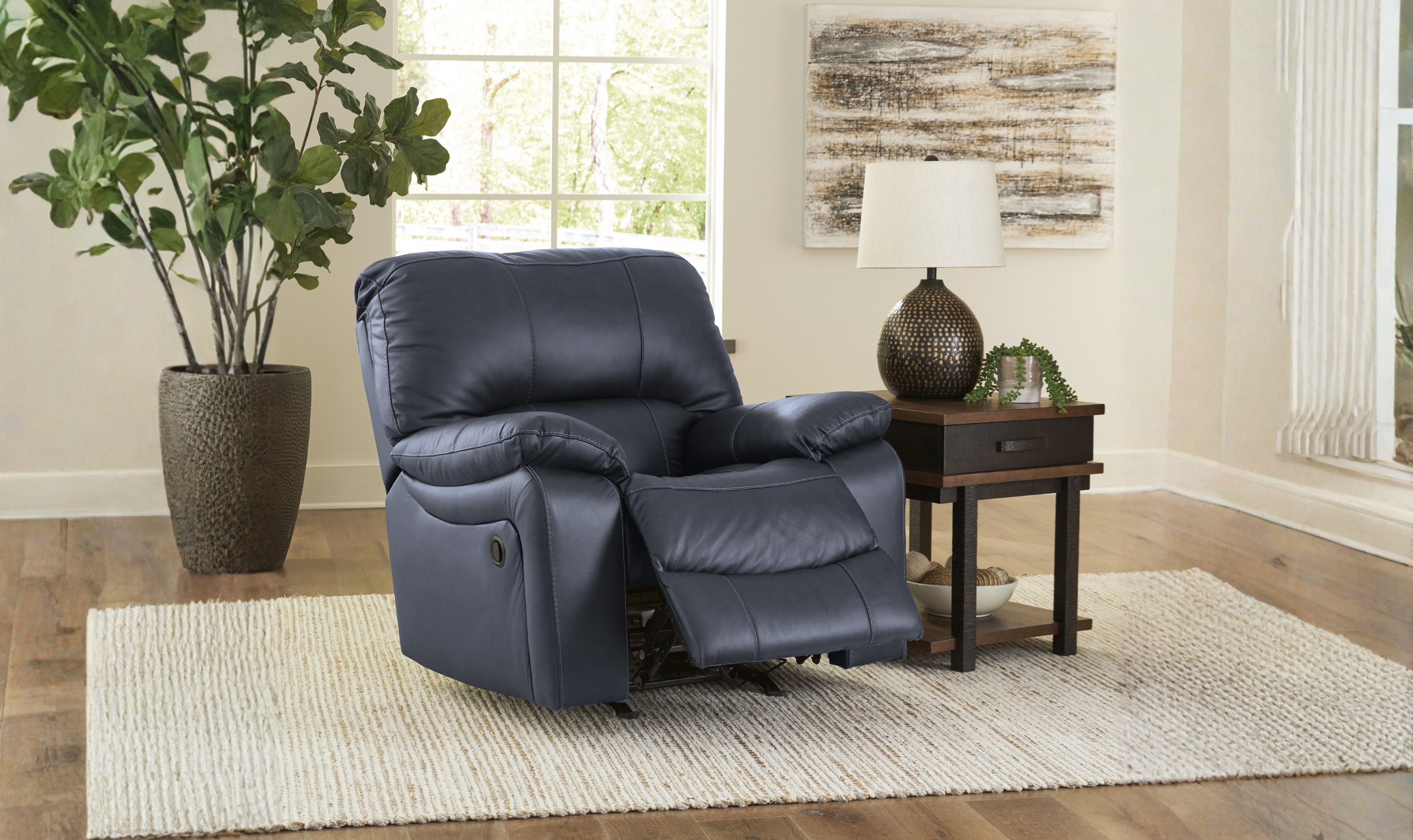 Modern Heritage Leesworth Leather Power Recliner Chair