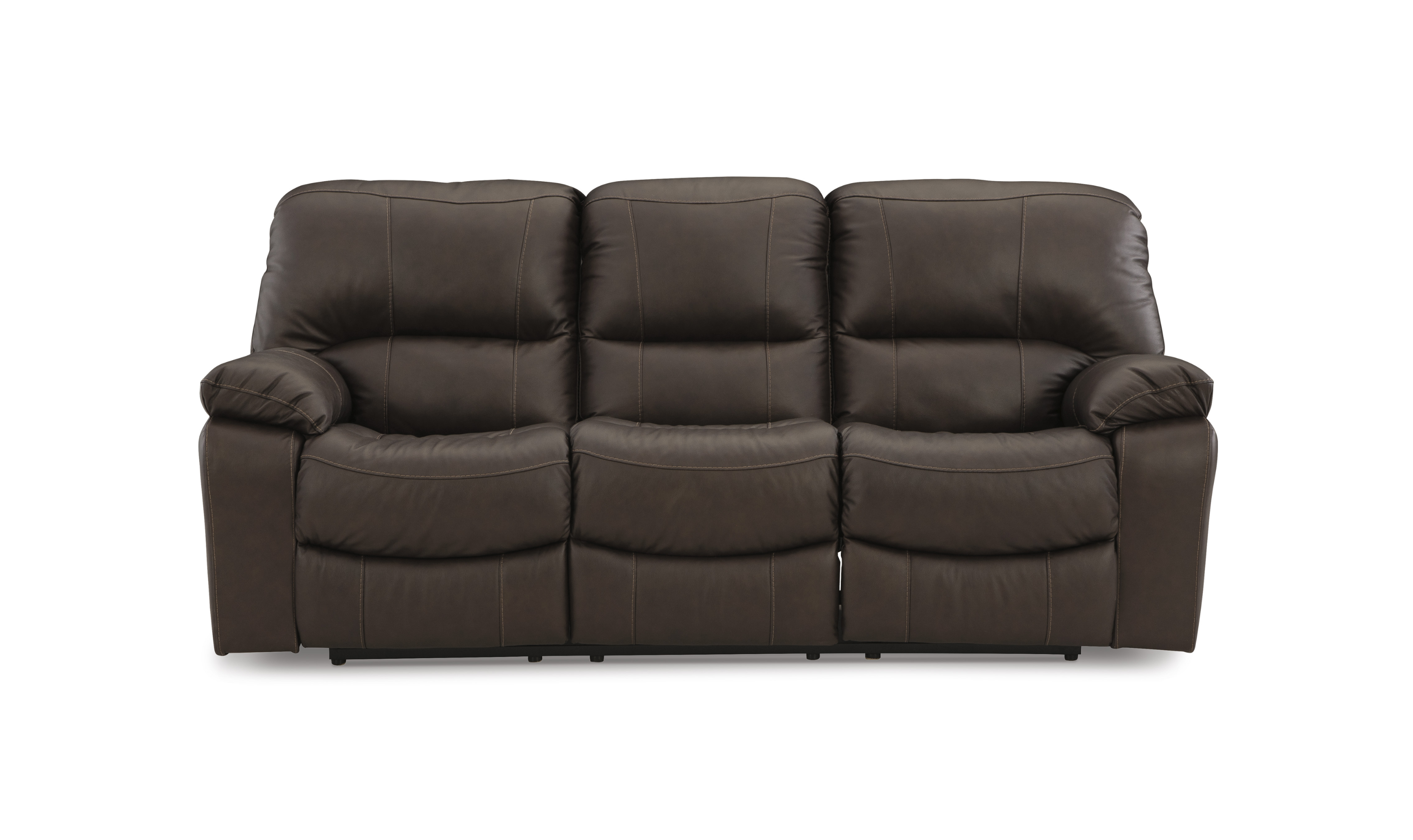 Modern Heritage Leesworth Dark Brown 3-Seater Power Reclining Sofa in Leather