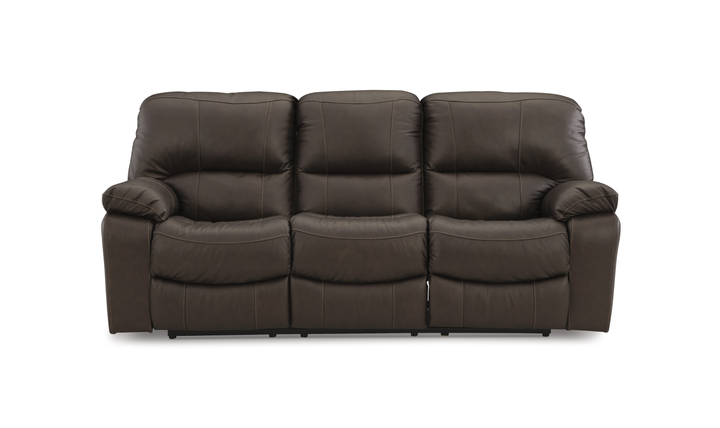 Modern Heritage Leesworth Dark Brown 3-Seater Power Reclining Sofa in Leather