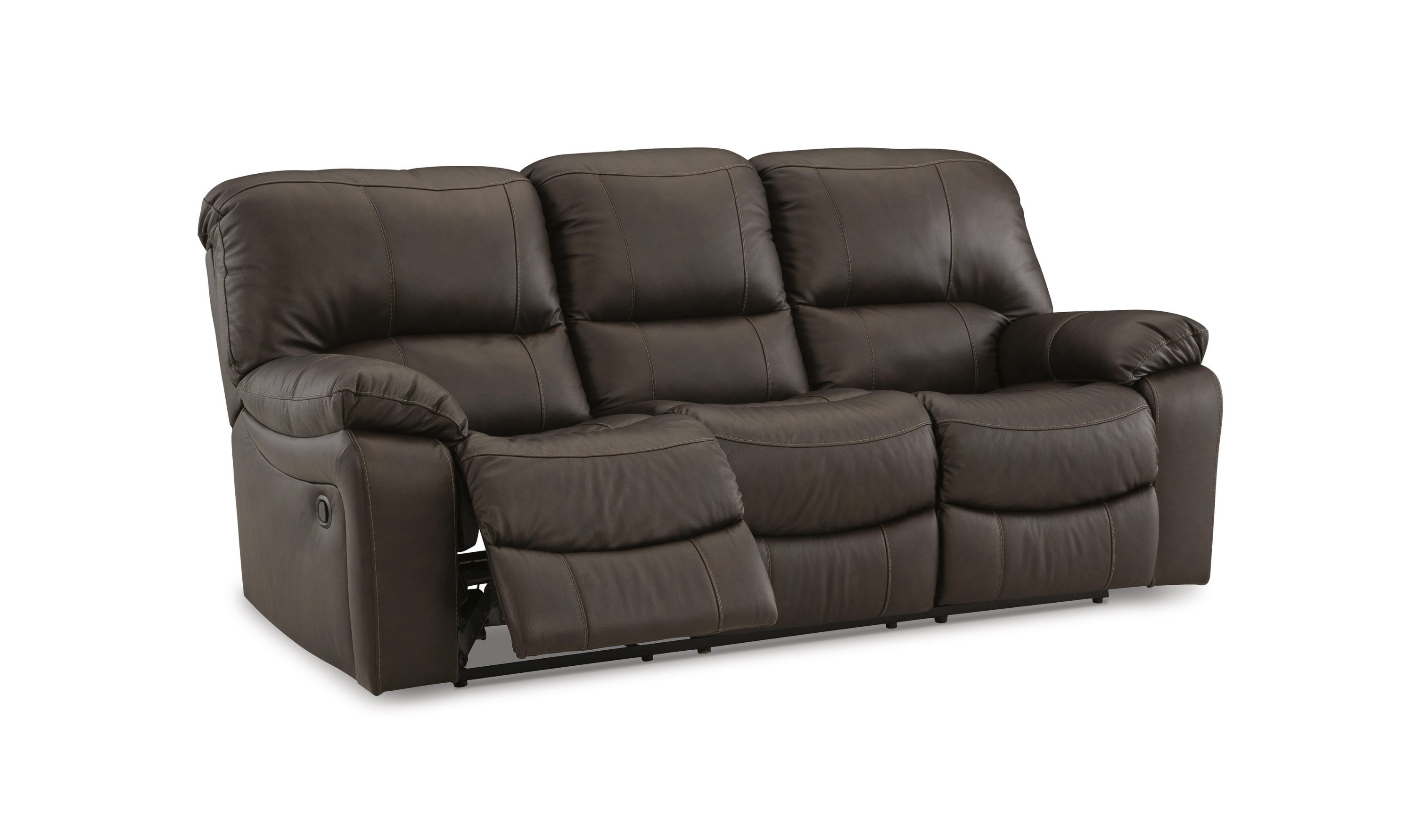 Modern Heritage Leesworth Dark Brown 3-Seater Power Reclining Sofa in Leather