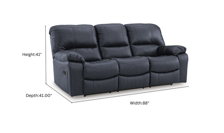 Modern Heritage Leesworth Dark Brown 3-Seater Power Reclining Sofa in Leather
