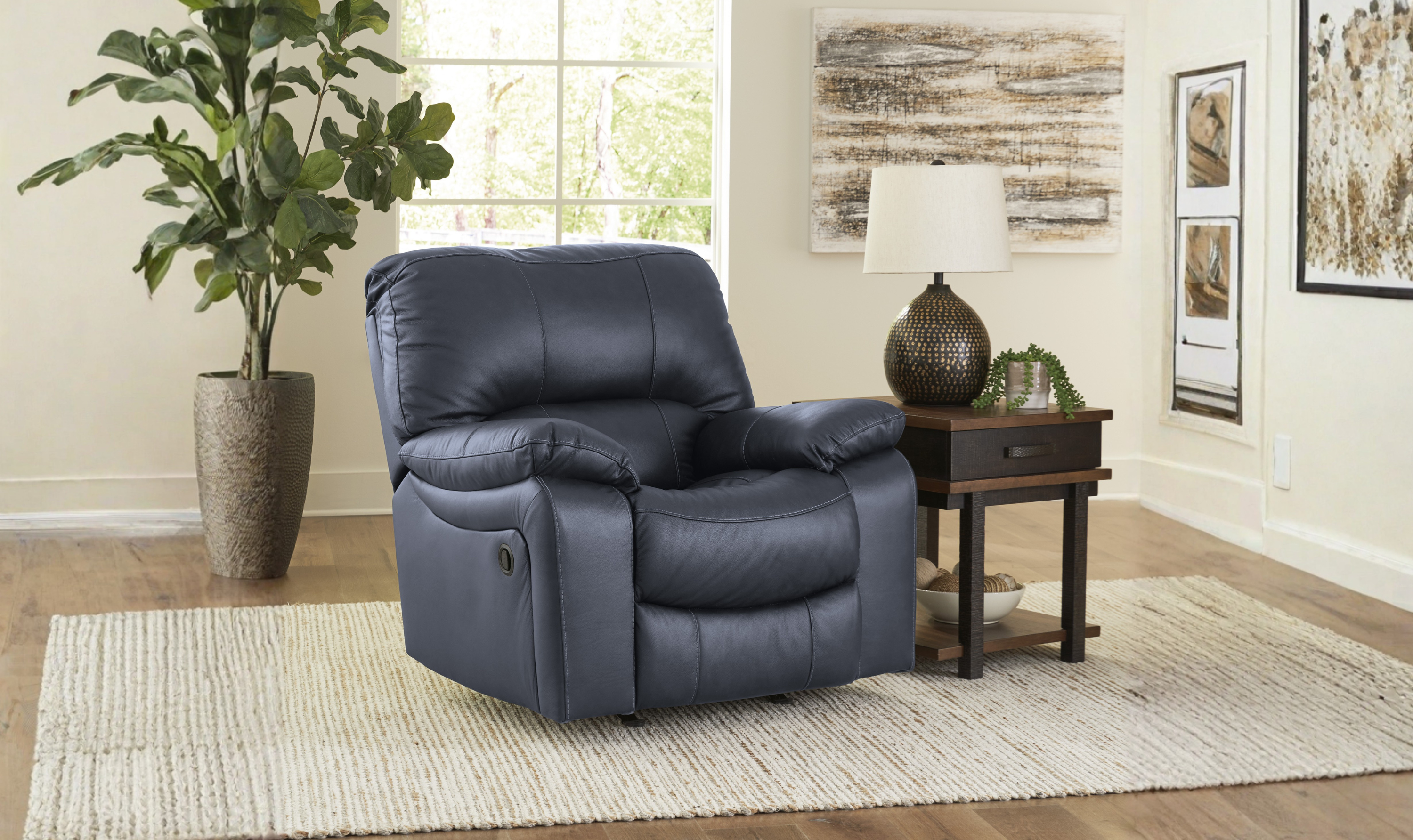 Modern Heritage Leesworth Leather Power Recliner Chair