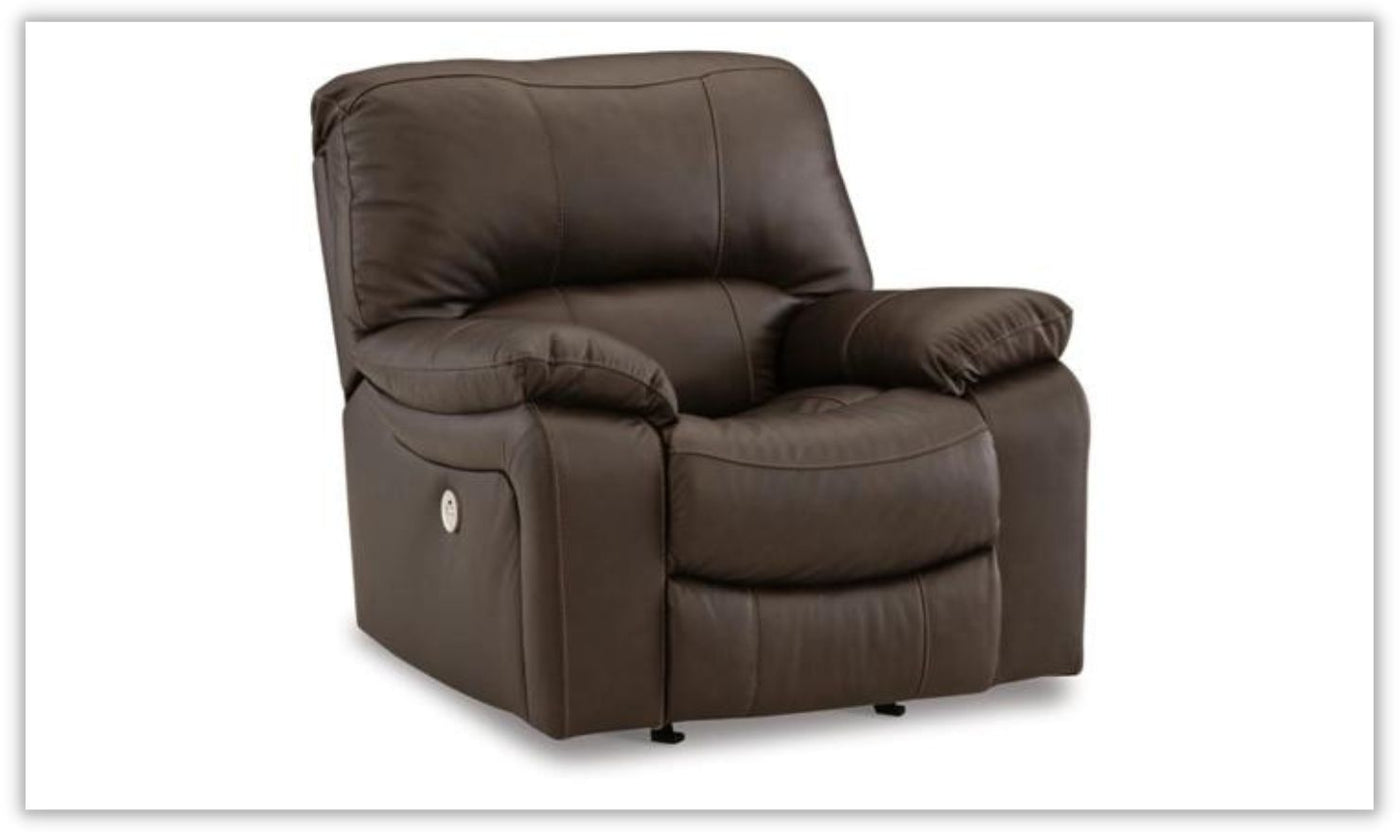 Leesworth Power Recliner in Dark Brown