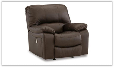 Leesworth Power Recliner in Dark Brown