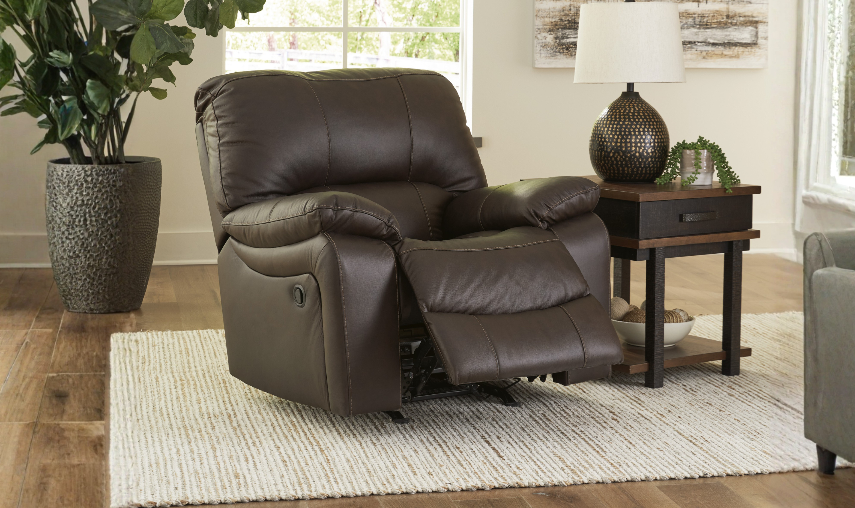 Modern Heritage Leesworth Leather Power Recliner Chair