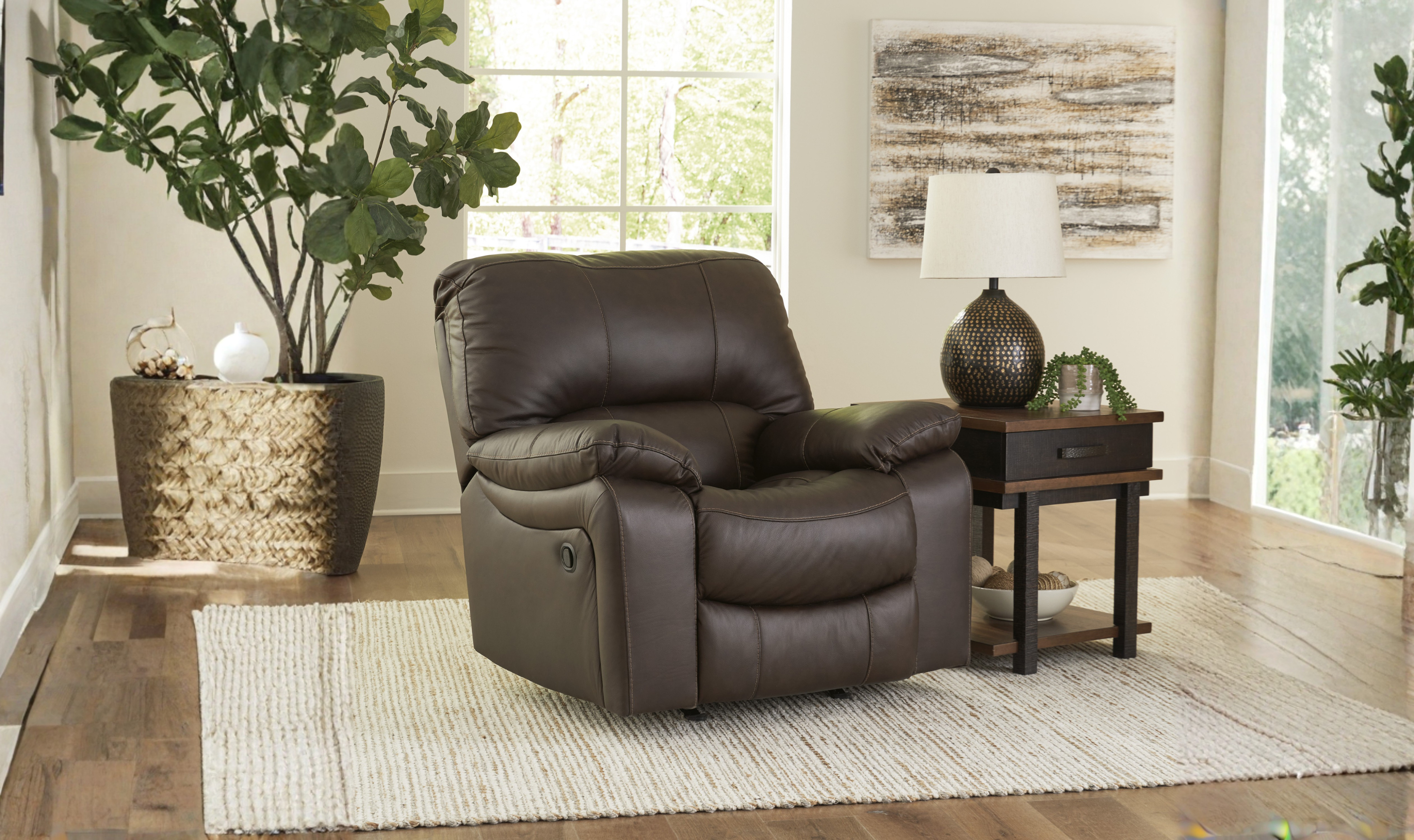 Modern Heritage Leesworth Leather Power Recliner Chair